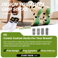 Chaussettes de yoga antidérapantes de haute qualité avec logo personnalisé, unisexes, à revers, en maille respirante, pour le pilates, usage quotidien