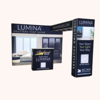 Support d'affichage professionnel en aluminium, arche modulaire pour sublimation par transfert thermique, idéal pour salons professionnels, expositions et événements extérieurs