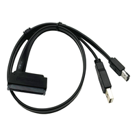 Cable adaptador de corriente USB y datos ESATA SATA3.0 6G de 22 Pines de 50cm para disco duro SATA de 2,5 "y SSD