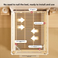 Paquete de 3 Barandas de Seguridad para Cama de Bebé de Bambú, Ajustables en Altura, con Bloqueo Rápido, Plegables y Portátiles, Antideslizantes, 1.5m