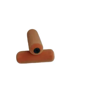 4" orange polyester sponge velvet roller for painting