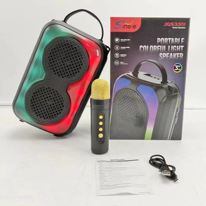 NEW Portable LED Light <strong>Karaoke</strong> Bluetooth Speaker With Microphone Loud KTV Singing <strong>Machine</strong> Wireless <strong>Cheap</strong> Home RGB Party Speaker - Product Image 4
