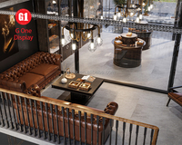 Conception d'intérieur de magasin de cigares sur mesure, présentoir mural pour magasin de tabac et de cigarettes, mobilier vintage en bois pour magasin de fumeurs