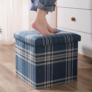 Repose-pieds pliable Ottoman Pouf Cube Repose-pieds Banc avec rangement - Product Image 1