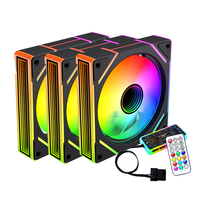 Ventiladores LOVINGCOOL con Diseño de Espejo Grande, RGB de 120 mm, Ventiladores de Refrigeración para PC, Ventiladores de CPU para Juegos de Computadora, Coloridos