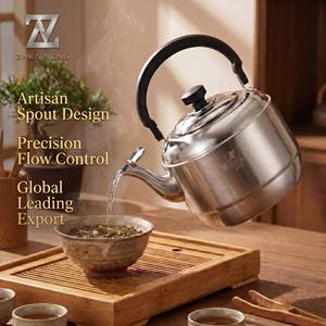Standard Whistling Tea <strong>Kettle</strong> 304 Stainless Steel 22cm (5L) Optimized Magnetic Bottom for Heating <strong>on</strong> Induction <strong>Hobs</strong> at Home - Product Image 3