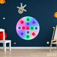 Applique murale LED RGB à activation tactile, veilleuse rechargeable avec batterie pour chambre d'enfant, crèche, décoration intérieure