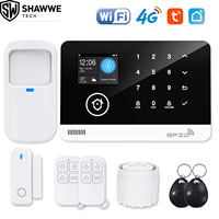 Système d'alarme de sécurité domestique intelligent ODM en promotion, contrôlé par smartphone, en ABS, portable, WIFI GSM 4G sans fil, détecteur de mouvement, résistant à l'eau