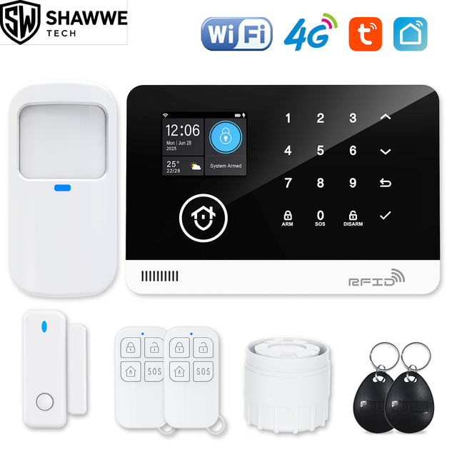 ODM Hot Sale Smart Phone Controlled ABS Home Security Alarm System Portable WIFI GSM 4G Wireless Motion Sensor Water Resistant