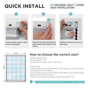 لا توجد أدوات لا يوجد مثقاب للنوافذ الداخلية ، أو للمنزل ، ظلال التعتيم الخلوية اللاسلكية ، - Product Image 4