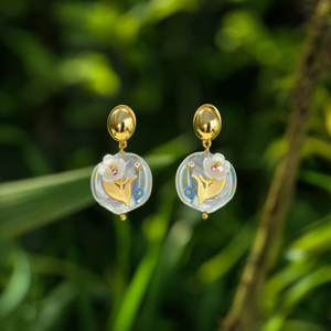 Boucles d'oreilles pendantes tendance E450-E210-0238G - Product Image 3