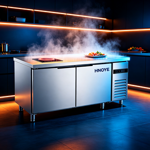 Congélateur commercial à 2 portes, plan de travail en acier inoxydable, réfrigérateur sous comptoir pour cuisine - Product Image 6