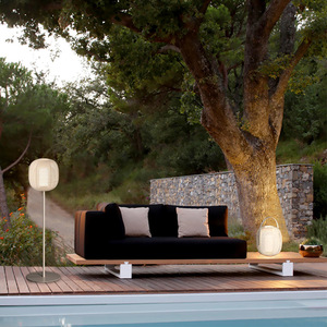 Lampe de sol d'extérieur, lanterne de jardin tissée à la main, imperméable, pour villa, cour, pelouse, terrasse, 152 cm, 172 cm - Product Image 3