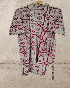 Kimono de Algodón con Estampado Floral, Transpirable, de Manga Larga, Ropa de Dormir Étnica, Pareo de Playa para Mujer - Product Image 5
