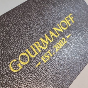 Boîte d'emballage pour <span class=keywords><strong>caviar</strong></span> en forme de livre en carton noir personnalisé - Product Image 4