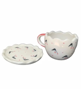 Tasse à café en céramique artisanale de qualité supérieure avec poignée confortable pour la maison, le bureau, le café et la restauration - En vente - Product Image 4