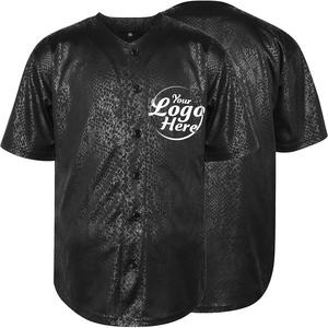 เสื้อฮิปฮอปผ้าคอตตอนแขนสั้นมีกระดุมเสื้อ100% เสื้อเบสบอลธรรมดางานตามสั่ง - Product Image 4