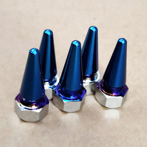 Capuchon de valve hexagonal bleu en alliage d'aluminium universel pour valve de pneu de vélo, moto, voiture, type américain QM-kl - Product Image 2