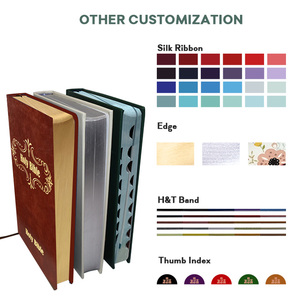 Biblia Sagrada Cristiana de Alta Calidad con Diseño Único Personalizado, Tapa Dura, Idioma Inglés, Logotipo Estampado en Oro, Borde Dorado, Venta al Por Mayor - Product Image 4