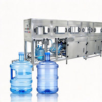Machine de remplissage automatique d'eau de 5 gallons, ligne de production d'embouteillage d'eau en fût de 20 L