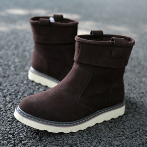 Sepatu bot salju bulu atas tinggi Slip-on 39-44 mode desain ringan sepatu bot musim dingin pria wanita mewah 2025 harga rendah pabrik - Product Image 6