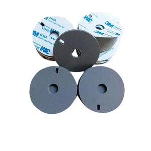Tampon en feutre rond en mousse de silicone gris pour meubles 50x10x5 Antidérapant Résistant à la chaleur Auto-adhésif - Product Image 5