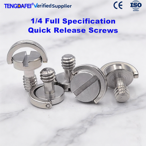 Accessoires d'appareil photo personnalisés, vis à dégagement rapide à anneau en D plat 1/4-20, vis de montage pour appareil photo, pour trépied, plaque de dégagement rapide PTZ - Product Image 1