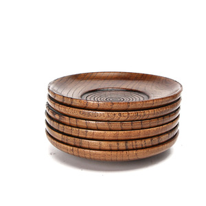 Di alta qualità rotonda 100% piatto di legno popolare piatto LOGO personalizzato piatto di cibo - Product Image 1