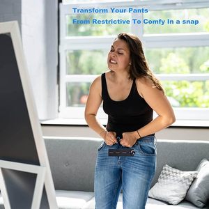 Pantaloni Extender cintura Unisex a vita pantaloni attillati pantaloni Jeans gonne di maternità ganci per abiti fai da te cucito forniture - Product Image 3