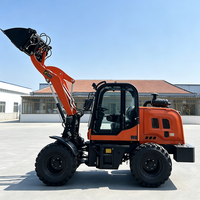 Yuanxing Günstiger Preis 1,2 Tonnen Mini Hydraulischer Radlader Kompakter Kleiner Frontlader mit Schaufel