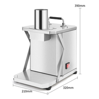 Wallepac Automatische Gemotoriseerde Snijmachine voor Worstblokjes, Wortel, Aardappel, Radijs, Komkommer, Yam, Groenten - Kleine Desktop Snijmachine