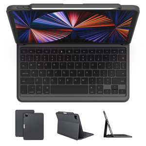 Funda inteligente integrada a prueba de golpes, impermeable, para teclado inalámbrico, <span class=keywords><strong>iPad</strong></span> <span class=keywords><strong>Pro</strong></span>, 12,9 <span class=keywords><strong>pulgadas</strong></span>, 2021, <span class=keywords><strong>2020</strong></span>, 2018, novedad - Product Image 2