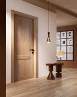 Portes intérieures modernes Ace Dernières portes doubles fantaisie en bois de teck Conceptions rondes pour maisons Porte en bois massif