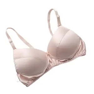 Wholesale pink silk bra For Supportive Underwear 