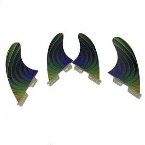 Twin Keel Fin Venta al por mayor Honeycomb 4PCs Fibra de vidrio Surfboard Fin Single Double Tab Water Sports Fin - Product Image 5