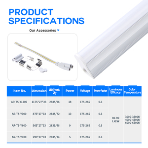 Indoor Lighting OEM ODM 5w 9w 13w 18w 1ft 2ft 3ft 4ft Aluminum T5 Integrated Fixture <strong>Led</strong> Tube Light - Product Image 6
