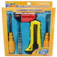 Ensemble d'outils à main G701, Kits d'outils à main, Tournevis, Couteau, Brosse, Pince, Marteau, Ruban adhésif, Produit à 1 $, Série 1$ Matériel et Outils