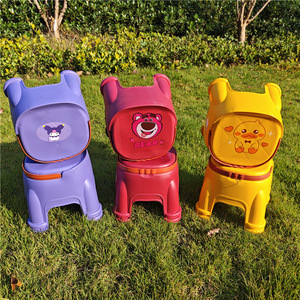 Little Yellow Duck Plastic <b>Low</b> <b>Stool</b> Portable Children's Chair Cartoon Design For Kids Outdoor Use - Product Image 1