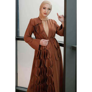 Abaya luxueuse <span class=keywords><strong>Aaliyah</strong></span> avec design latéral et ouverture frontale - Product Image 2