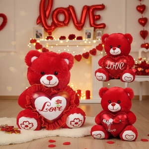 Oso de San Valentín de 20 Pulgadas con Corazón, 6 Piezas/Caja, Decoración Festiva para el Día de San Valentín - Product Image 3
