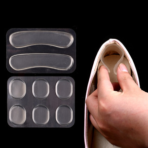 Transparent Invisible Heel Cushions Silicone Anti-Slip Washable Reusable For High Heels Sneakers <b>Leather</b> Shoes Women - Product Image 3
