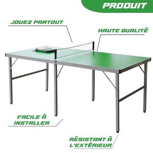 Chất lượng cao hộ gia đình gấp <span class=keywords><strong>ping</strong></span> <span class=keywords><strong>pong</strong></span> bảng ngoài trời trong nhà bóng bàn thiết lập với thiết kế gỗ hợp kim thép bảng - Product Image 6