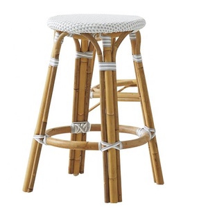 Nordic Luxury High Back Chair Vintage French Woven <strong>Dining</strong> Chair Rattan Kitchen Bar Chairs Bar <strong>Stools</strong> - Product Image 6