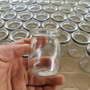 Mini pots en verre <span class=keywords><strong>de</strong></span> 7 oz pour yaourt avec couvercles en liège, pots en verre pour pouding, récipients en verre avec couvercles, pots Mason, cadeaux <span class=keywords><strong>de</strong></span> <span class=keywords><strong>mariage</strong></span>, pots à <span class=keywords><strong>miel</strong></span> - Product Image 1
