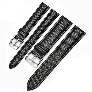 Fashion Genuine Leather Watch Band Lizard Pattern Wristband Quick Release Luxury Leather Watch Strap