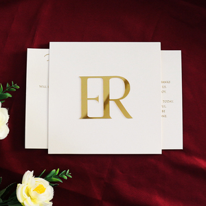 Ưa thích trượt lời mời đám cưới tùy chỉnh Vàng Acrylic Monogram biểu tượng trượt lời mời đám cưới - Product Image 2