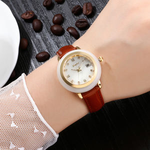 Reloj de Jade Hetian de Lujo para Hombre y Mujer, Correa de Cuero, Movimiento de Cuarzo Japonés, Reloj de Pareja - Product Image 5