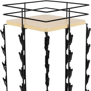 Étagère de rangement pour en-cas en bois avec présentoir rotatif pour chips et bonbons, usage commercial en supermarché - Product Image 2