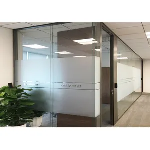 Flexspace 2023 baru desain kantor Modern dinding partisi kaca kantor Modular dengan sistem partisi pintu kaca