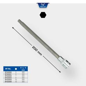 BRILLIANT TOOLS - BT022893 Douille hexagonale 1/2 '', 200 mm de long-Douilles à main EAN 4042146776629 1/2" - Product Image 2